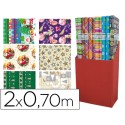 PAPEL FANTASIA NAVIDAD ROLLO 2 X 0,70 MT 60 GR MODELOS SURTIDOS