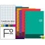 BLOC ESPIRAL LIDERPAPEL FOLIO DISCOVER TAPA CARTONCILLO 80 H80G CUADRO 4 MM CON MARGEN COLORES SURTI