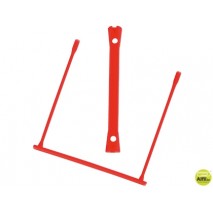 ENCUADERNADOR FASTENER Q-CONNECT PLASTICO D-CLIPS COLOR ROJO