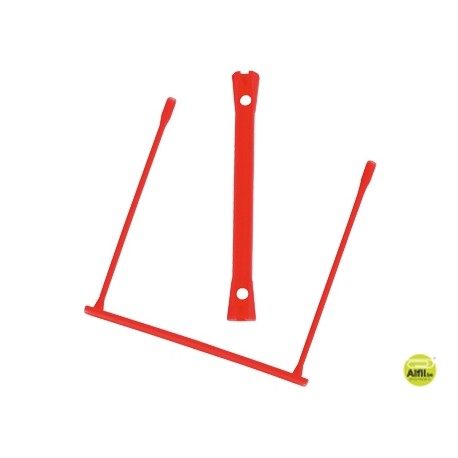ENCUADERNADOR FASTENER Q-CONNECT PLASTICO D-CLIPS COLOR ROJO