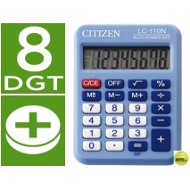 CALCULADORA CITIZEN BOLSILLO LC-110 8 DIGITOS CELESTE