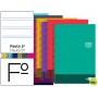 BLOC ESPIRAL LIDERPAPEL FOLIO DISCOVER TAPA CARTONCILLO 80 H80G PAUTA ESTRECHA 2,5MM CON MARGEN COLO