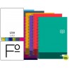 BLOC ESPIRAL LIDERPAPEL FOLIO DISCOVER TAPA CARTONCILLO 80 H80G LISO SIN MARGEN COLORES SURTIDOS