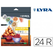 ROTULADOR LYRA AQUA BRUSH DUO CAJA DE 24 COLORES