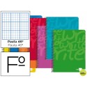 BLOC ESPIRAL LIDERPAPEL FOLIO WRITE TAPA CARTONCILLO 80H 60G RAYADO NÌ46 COLORES SURTIDOS