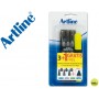 ROTULADOR ARTLINE CALIBRADO MICROMETRICO EK NEGRO BOLSA DE3 + FLUORESCENTE 660 -BLISTER