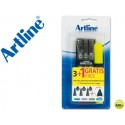 ROTULADOR ARTLINE CALIBRADO MICROMETRICO EK NEGRO BOLSA DE3 + FLUORESCENTE 660 -BLISTER