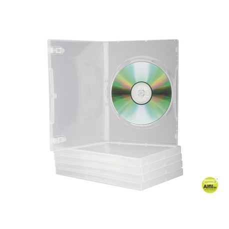 CAJA DVD Q-CONNECT TRANSPARENTE PACK DE 5 UNIDADES