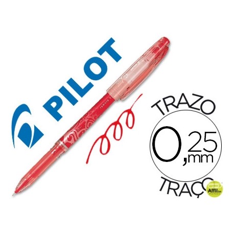 BOLIGRAFO PILOT FRIXION PUNTA DE AGUJA COLOR ROJO