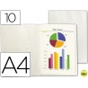 CARPETA BEAUTONE ESCAPARATE 47484 10 FUNDAS POLIPROPILENO TRASLUCIDA DIN A4 TRANSPARENTE FROSTY