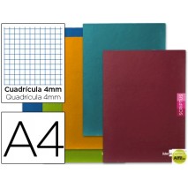LIBRETA LIDERPAPEL SCRIPTUS A4 48 HOJAS 90G/M2 CUADRO 4MM CON MARGEN