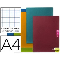 LIBRETA LIDERPAPEL SCRIPTUS A4 48 HOJAS 90G/M2 CUADRO 6MM CON MARGEN