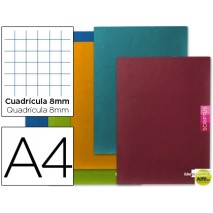 LIBRETA LIDERPAPEL SCRIPTUS A448 HOJAS 90G/M2 CUADRO 8MM CONMARGEN