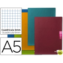 LIBRETA LIDERPAPEL SCRIPTUS A5 48 HOJAS 90G/M2 CUADRO 6MM CON MARGEN