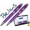 JUEGO BELIUS BOLIGRAFO Y PORTAMINAS 2049 VIOLETA MALAGA-EN ESTUCHE