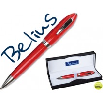 BOLIGRAFO BELIUS 2049 ROJO MALAGA -EN ESTUCHE