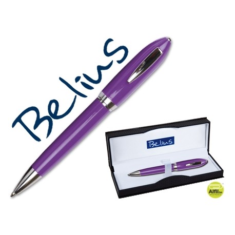 BOLIGRAFO BELIUS 2049 VIOLETA MALAGA -EN ESTUCHE