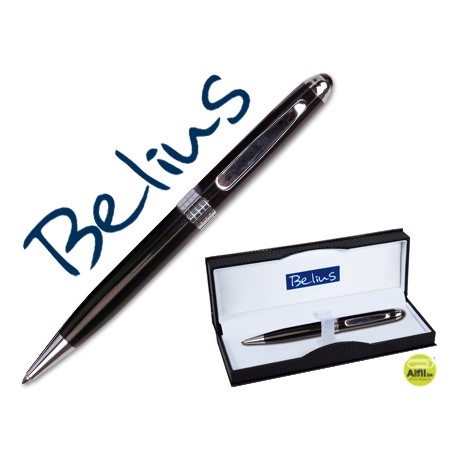 BOLIGRAFO BELIUS 2065 NEGRO FLORENCIA -EN ESTUCHE