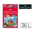 LAPICES DE COLORES FABER-CASTELL C/36 COLORES HEXAGONAL MADERA REFORESTADA