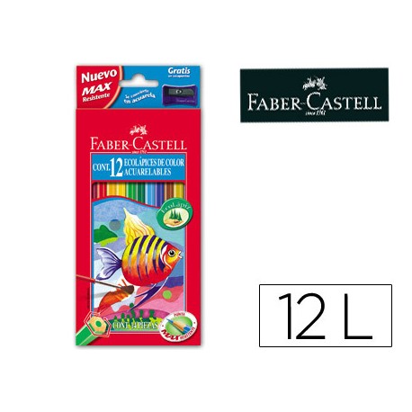 LAPICES DE COLORES FABER-CASTELL ACUARELABLES C/ 12 SURTIDOS