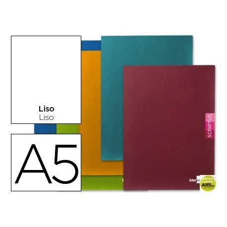 LIBRETA LIDERPAPEL SCRIPTUS A5PLUS 48 HOJAS 90G/M2 LISO SINMARGEN