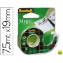 CINTA ADHESIVA SCOTH MAGIC INVISIBLE CLIPS STRIP 7,5X19MM EN PORTARROLLO