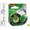 CINTA ADHESIVA SCOTH MAGIC INVISIBLE CLIPS STRIP 7,5X19MM EN PORTARROLLO