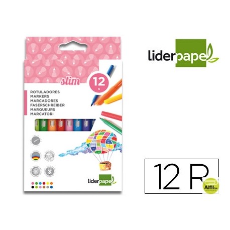 ROTULADOR LIDERPAPEL CAJA 12 COLORES