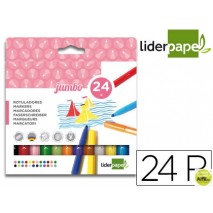 ROTULADOR LIDERPAPEL JUMBO CAJA 24 COLORES