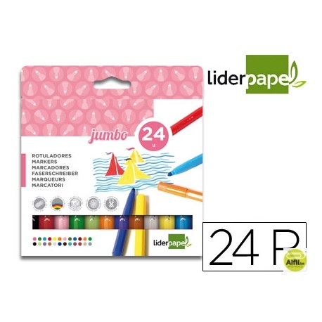 ROTULADOR LIDERPAPEL JUMBO CAJA 24 COLORES