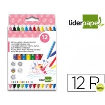 ROTULADOR LIDERPAPEL DUO CAJA 12 COLORES