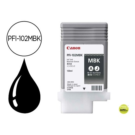 INK-JET CANON PFI-102MBK INK TANK NEGRO MATE