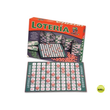 JUEGO DE MESA -LOTERIA 48 CARTONES FICHAS DE MADERA