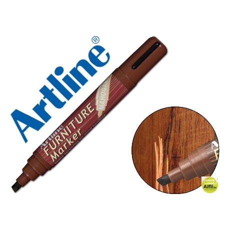 ROTULADOR ARTLINE MARCADOR PERMANENTE EK-95 FURNITURE MAHOGANY CAOBA PUNTA BISELADA 2,0-5,0 MM EN BL