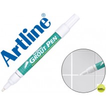 ROTULADOR ARTLINE MARCADOR PERMANENTE EK-419 BLANCO GROUT PEN PUNTA BISELADA 2,0-4,0 MM EN BLISTER-B