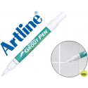 ROTULADOR ARTLINE MARCADOR PERMANENTE EK-419 BLANCO GROUT PEN PUNTA BISELADA 2,0-4,0 MM EN BLISTER-B