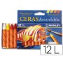 LAPICES DE CERA MASATS ACUARELABLE CAJA DE 12 UNIDADES COLORES SURTIDOS