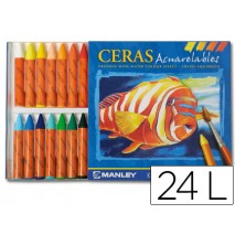 LAPICES DE CERA MASAT ACUARELABLE CAJA DE 24 UNIDADES COLORES SURTIDOS
