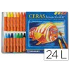 LAPICES DE CERA MASAT ACUARELABLE CAJA DE 24 UNIDADES COLORES SURTIDOS