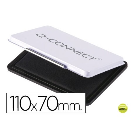 TAMPON Q-CONNECT NÌ 2 NEGRO 110X70 MM