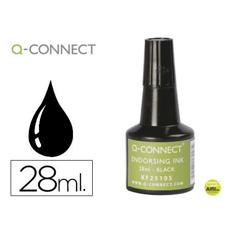 TINTA TAMPON Q-CONNECT NEGRO -FRASCO DE 28 ML