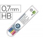 MINAS LIDERPAPEL COLORES SURTIDOS DE 0.7MM ESTUCHE DE 12 MINAS