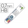 MINAS LIDERPAPEL COLORES SURTIDOS DE 0.7MM ESTUCHE DE 12 MINAS