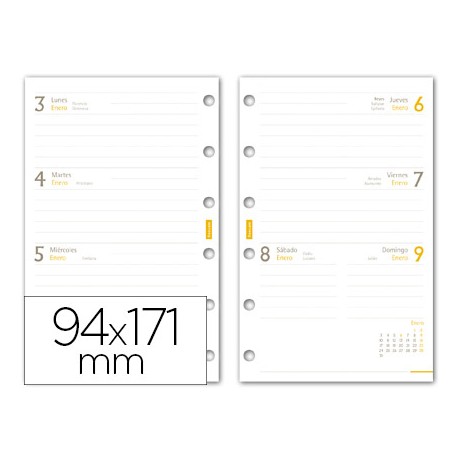 RECAMBIO AGENDA FINOCAM AâO C999 SEMANA A LA VISTA 94X171 MM