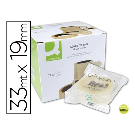 CINTA ADHESIVA Q-CONNECT 33 MT X 19 MM ENCELOFANADA