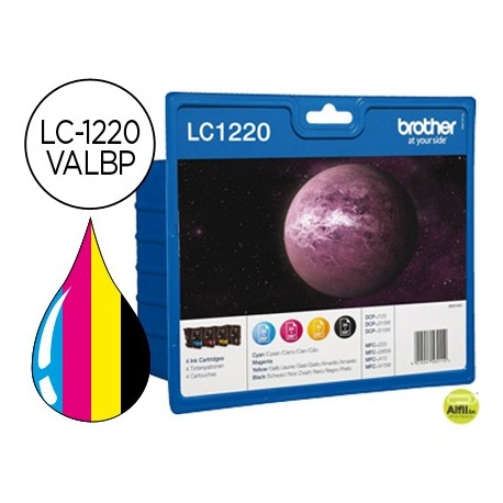 INK-JET BROTHER MFC-J430W DCP-J725W/J925W PACK 4 COLORES