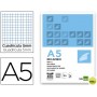 RECAMBIO LIDERPAPEL A5 120 HOJAS 70G/M2 CUADRO 5MM SIN MARGEN 6 TALADROS BANDAS DE 5 COLORES
