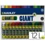 LAPICES CERA MANLEY GIANT MINA EXTRA 17MM CAJA DE 12 COLORES
