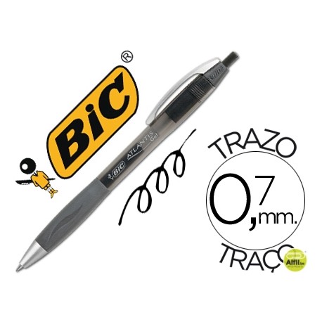 BOLIGRAFO BIC ATLANTIS NEGRO RETRACTIL TINTA GEL PUNTA 1 MM