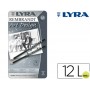 LAPICES DE GRAFITO LYRA REMBRAND ART DESIGN CAJA DE 12 GRADUACIONES 6B-5B-4B-3B 2B-B-HB-F-H-2H-3H-4H